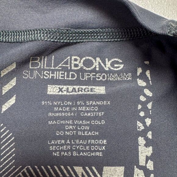 Billabong Shirt Boys XL Gray Sunshield UPF 50 Beach Summer Pool Party Outdoor - Picture 9 of 12